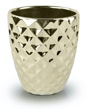 Elegancka osłonka złota na storczyka glamour 13 cm