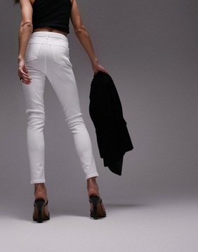 Topshop Jamie Białe jeansy damskie rurki 34/30