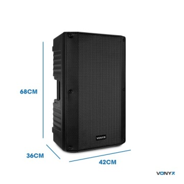 Мобильная акустическая система для вечеринок 15 дюймов BT 1000 Вт MP3 USB