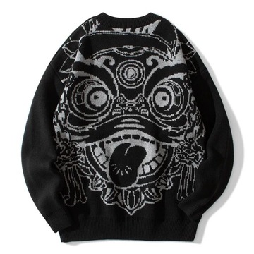 Autumn Winter Men Chinoiserie Embroidery Sweater T