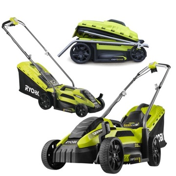 ЭЛЕКТРИЧЕСКАЯ КОСИЛКА RYOBI 33 см С МАСЛОМ ДЛЯ ТРАВЫ 35 л RYOBI RLM13E33S 1300 Вт