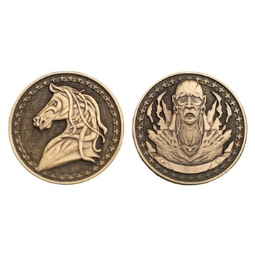 НАБОР ЧЕТЫРЕ ЛОШАДИ АПОКАЛИПСИСА ИЗ 4 МЕТАЛЛИЧЕСКИХ МОНЕТ РПГ