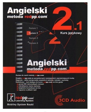 Angielski metoda redpp.com Kurs językowy poziom 2.1 + 3CD