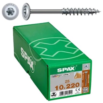 Wkręty ciesielskie SPAX 10x220 główka talerzowa HI.FORCE WIROX 4CUT op=25