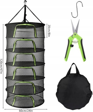 СЕТКА ДЛЯ СУШКИ ТРАВ РЫБЫ 60СМ 6 ПОЛОК