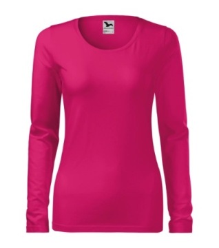 KOSZULKA damska SLIM 139 2XL - Krój Slim-fit Malinowa