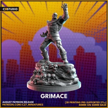 Grimace (40mm Scale on 50mm Base) matched to Marvel Crisis Protocol