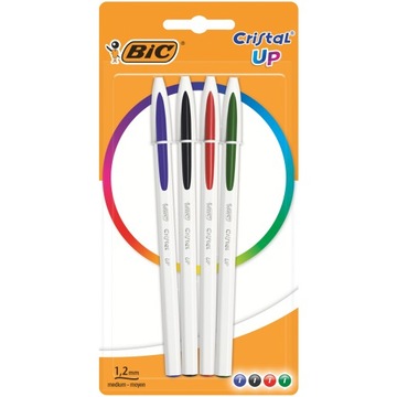 Długopis BiC Cristal UP mix kolory klasyczne 4szt.