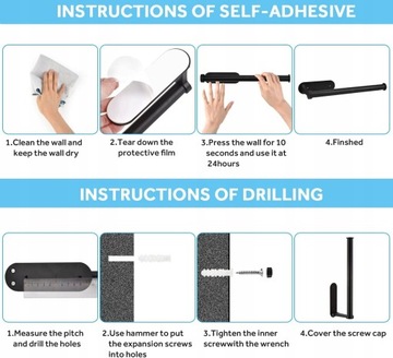 Держатель кухонного полотенца, сверление не требуется.