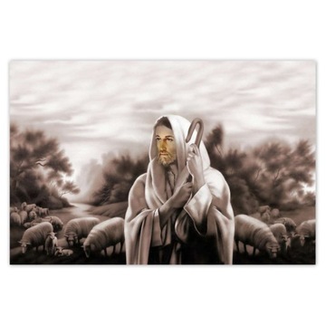 Plakaty 60x40 Jezus Chrystus Pasterzem