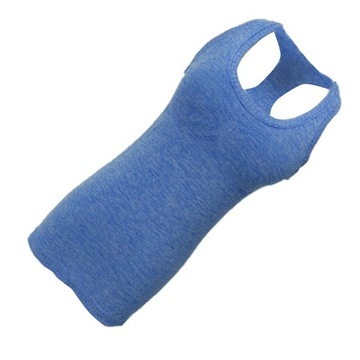 Yoga Vest Tank Top Stretch Quick Dry L Blue