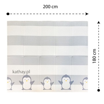 Двусторонний развивающий складной коврик из пенопласта для детей, большой XXL 180х200 см.