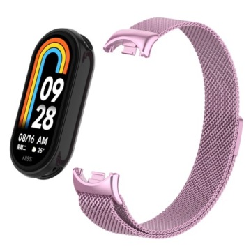 РЕМЕШОК-БРАСЛЕТ ДЛЯ СМАРТ-БАНДАЖА XIAOMI MI BAND 8/9 - РОЗОВЫЙ