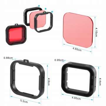 Набор фильтров для GoPro Hero 3 4 для подводной съемки 4 шт.