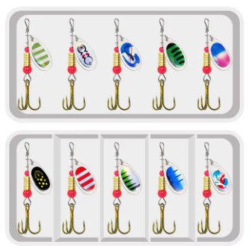 РЫБАЛОЧНАЯ БЛЕСА БЛЕСНЫ ДЛЯ ХИЩНОЙ РЫБЫ 10 ШТ.