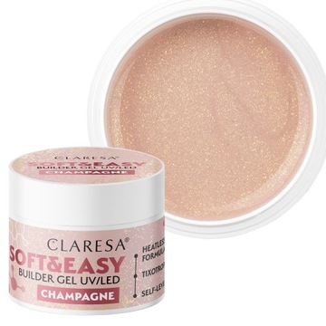 CLARESA Żel SOFT&EASY BUILDER GEL CHAMPAGNE 12