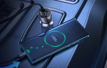 UGREEN SZYBKA ŁADOWARKA SAMOCHODOWA ZASILACZ 2XUSB ŁADOWANIE QC 3.0 36W LED