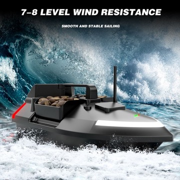 ЛОДКА С ПРИМАНКОЙ GPS V020 500M 2KG ДВОЙНОЙ МОТОР 12000мАч