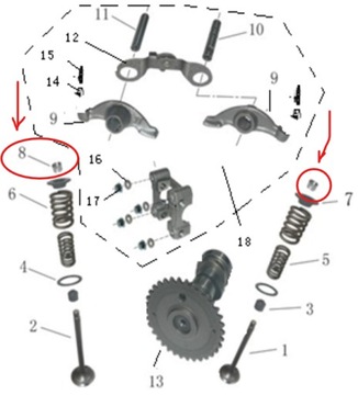 ЗАЩЕЛКА БЕЗОПАСНОСТИ ПОЛУКЛАПАН КЛАПАН Quad ATV Linhai M150cc OEM!