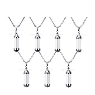 7x Blood Vial Necklace Kit, Cremation Urn Necklace