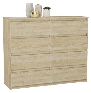 Pojemna KOMODA Pari 8 szuflad 120cm - SONOMA