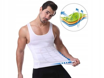 Мужская майка XL SLIMMING T-SHIRT SHAPING БЕЛАЯ майка