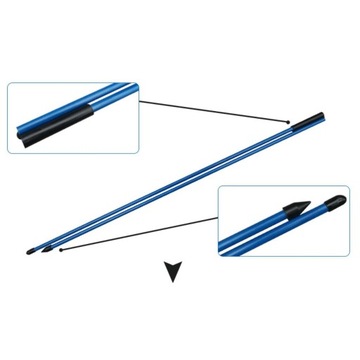 2 szt. Kije golfowe do treningu huśtawki Rod Ball pomoc w uderzaniu niebieski