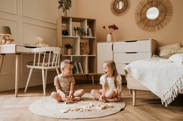 Meble Dziecięce Zestaw Mebli dla Dzieci Szafa Komoda Łóżeczko 120x60 SOFIE