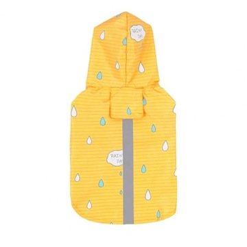 Hooded Pets Rain Slicker Pet Raincoat Reflective Traction Hole Printing