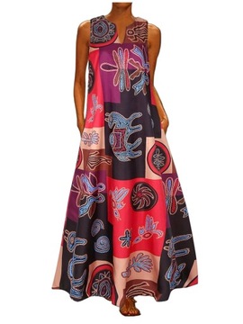 SUKIENKA ELEGANCKA MAXI WIECZOROWA DŁUGA KIESZENIE