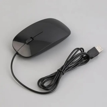 USB przewodowa mysz Ultra cienki 3 przyciski 1200DPI optyczne 3D rolki mysz