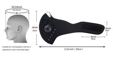 GLORSUN СПОРТИВНАЯ МАСКА АНТИСМОГ