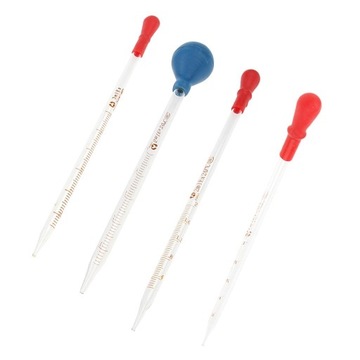 4 szt. Pipety szklane Długość: ok. 20cm 1ml
