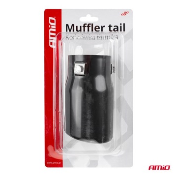 Насадка глушителя, двойная крышка, черная нержавеющая сталь MT 017B