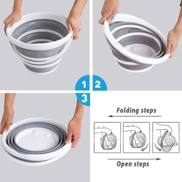 СИЛИКОНОВОЕ ВЕДРО, УНИВЕРСАЛЬНОЕ СКЛАДНОЕ ВЕДРО 10