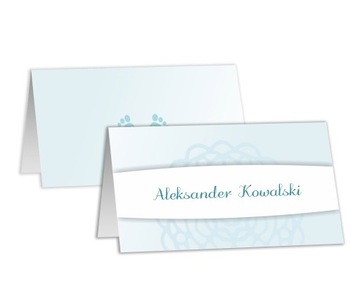WINIETKI DLA GOŚCI personalizowane WIZYTÓWKI NA STÓŁ CHRZEST szablony
