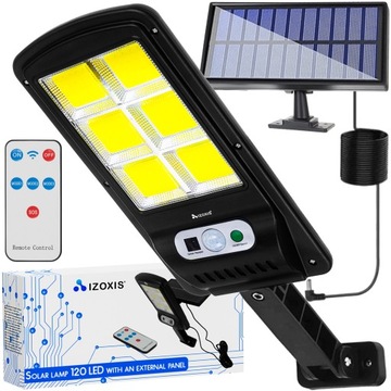 LATARNIA SOLARNA LAMPA ULICZNA Z RUCHOMYM PANELEM CZUJNIKIEM 240 LED 36W