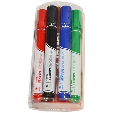 Маркеры для сухой стираемой доски, набор из 4 цветов с губчатыми МАРКЕРАМИ