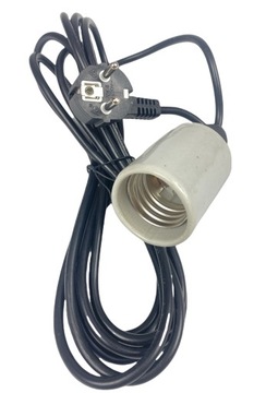 Gniazdo ceramiczne E40 kabel 4m lampy cfl żarówka