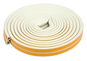 USZCZELKA DO OKIEN DRZWI EPDM TYP D BIAŁA 6M