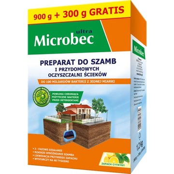 Microbec ULTRA Preparat do szamb – zapach cytryny 900g + 300g