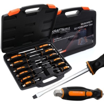 НАБОР ОТВЕРТОК KRAFT&DELE С МАГНИТОМ ДЛЯ НАРЕЗКИ 12 ШТ. KD10284