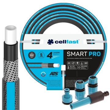 САДОВЫЙ ШЛАНГ CELLFAST CARRY TWIST SMART, 4-СЛОЙНЫЙ, 3/4 дюйма, 30 м + СОЕДИНИТЕЛИ