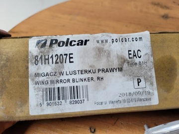 BLIKAČ BOČNÍ W ZRCÁTKO TOYOTA CAMRY IQ PRIUS PR