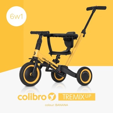 Беговел-велосипед COLIBRO TREMIX UP Banana 6in1