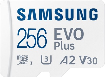 Быстрая карта памяти Samsung Evo+ 130 МБ/с, 256 ГБ micro SDXC