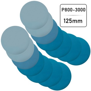 НАБОР БУМАЖНЫХ КРУГОВ ДЛЯ ВОДЫ VELCRO 125 800-3000 + ДИСК