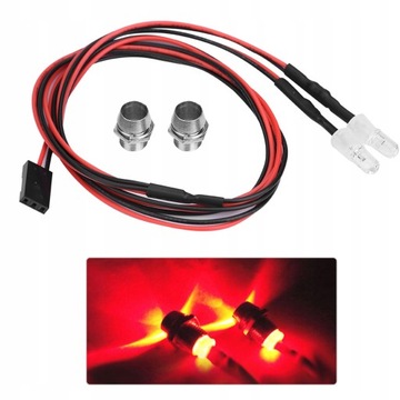 2 Dioda LED 5mm 5-11V z przewodem 70cm czerwony