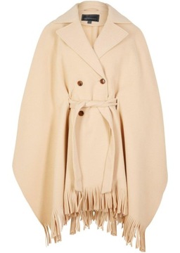 ПОНЧО BPC С бахромой И ПОЯСОМ N3B S