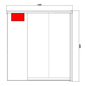 Финская сауна с высокой температурой и печью LARK3-WD/HARVIA 4,5 кВт, 140x150 см